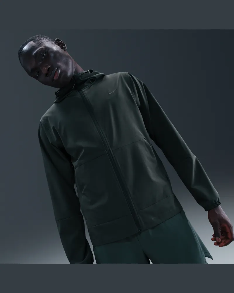 Nike Unlimited vielseitige Repel-Jacke mit Kapuze für Herren - Grün Grün