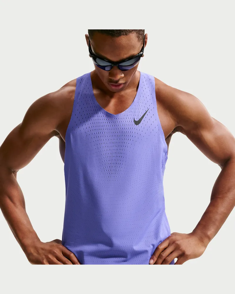 Nike AeroSwift Dri-FIT-ADV-Lauf-Singlet für Herren - Blau Blau