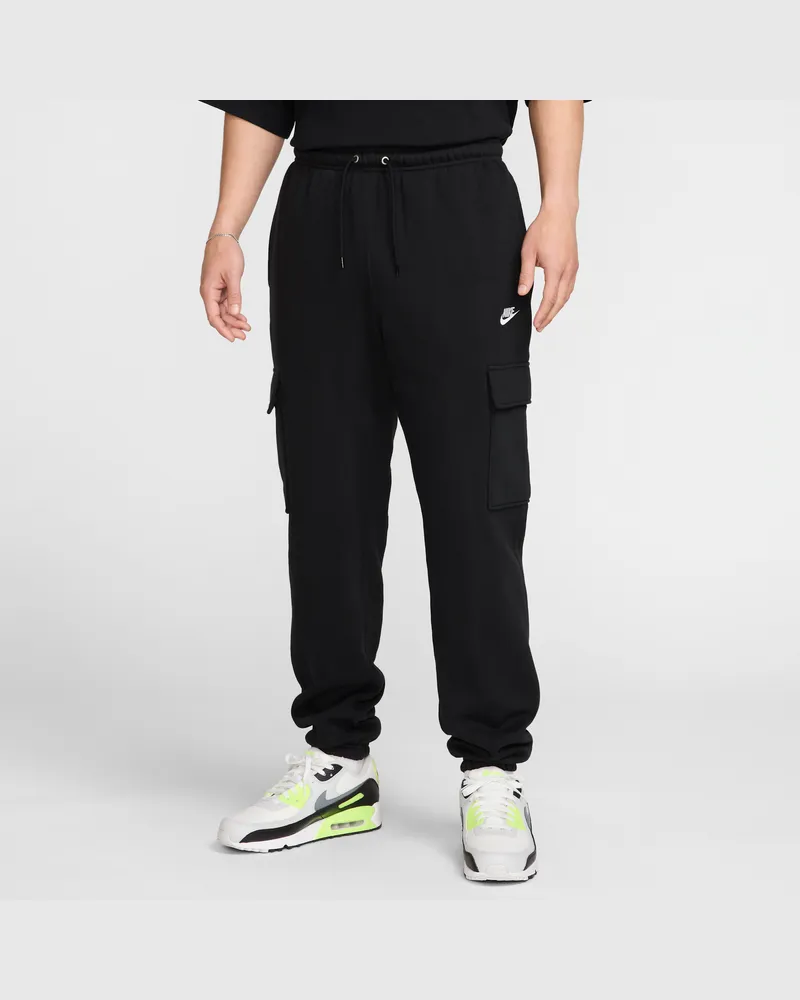 Nike Club Fleece-Cargohose (Herren) - Schwarz Schwarz
