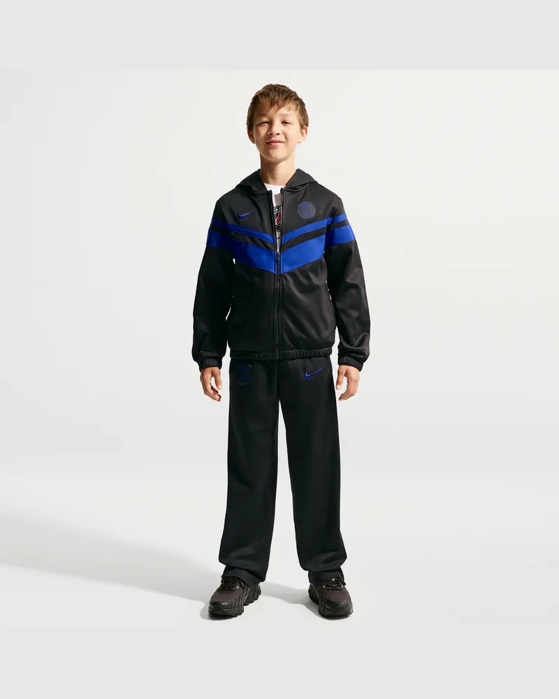 Nike Paris Saint-Germain Home  Dri-FIT Fußball-Trainingsanzug mit Kapuze (ältere Kinder) - Schwarz Schwarz