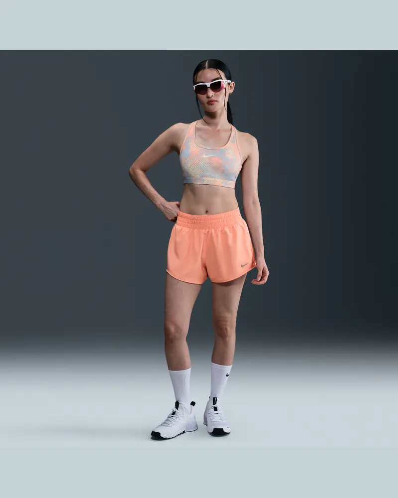 Nike One Dri-FIT-Shorts mit mittelhohem Bund und Futter für Damen (ca. 7,5 cm) - Orange Orange
