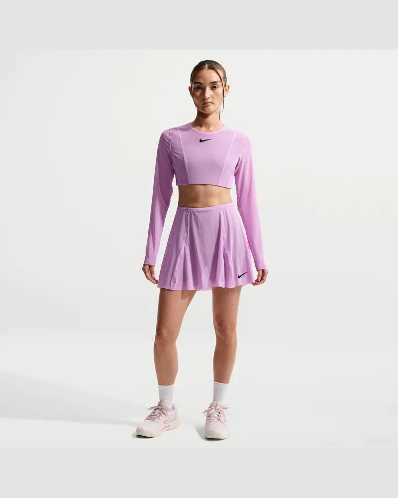 Nike Court Slam Tennisrock mit hohem Bund für Damen - Lila Lila