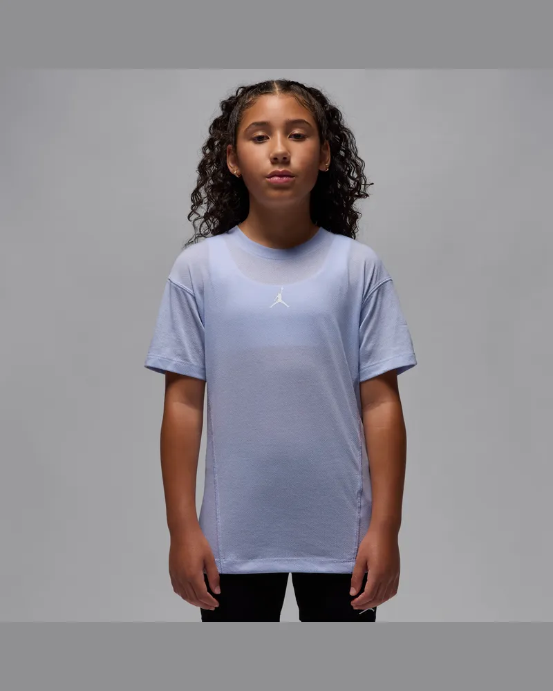 Jordan Sport Dri-FIT Diamond Kurzarm-Oberteil (ältere Kinder) - Grau Grau