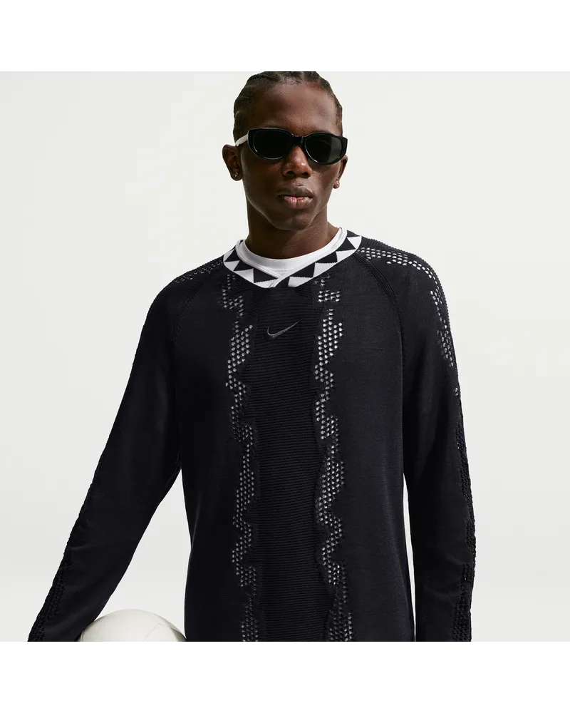 Nike Longsleeve-Fußballtrikot Nigeria Energy aus Strickmaterial für Herren - Schwarz Schwarz