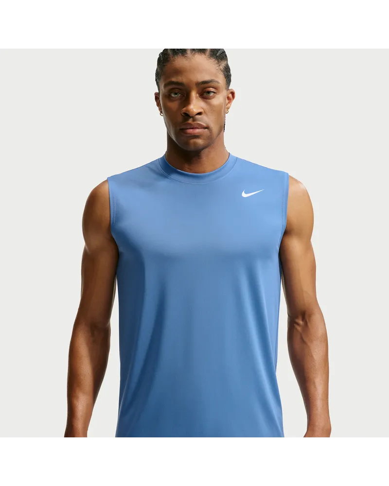 Nike Dri-FIT ärmelloses Trainingsoberteil für Herren - Blau Blau