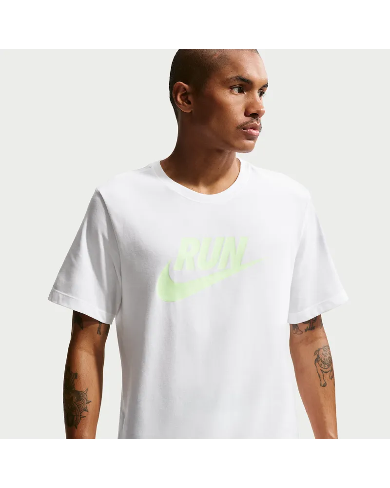 Nike Dri-FIT Lauf-T-Shirt (Herren) - Weiß Weiß