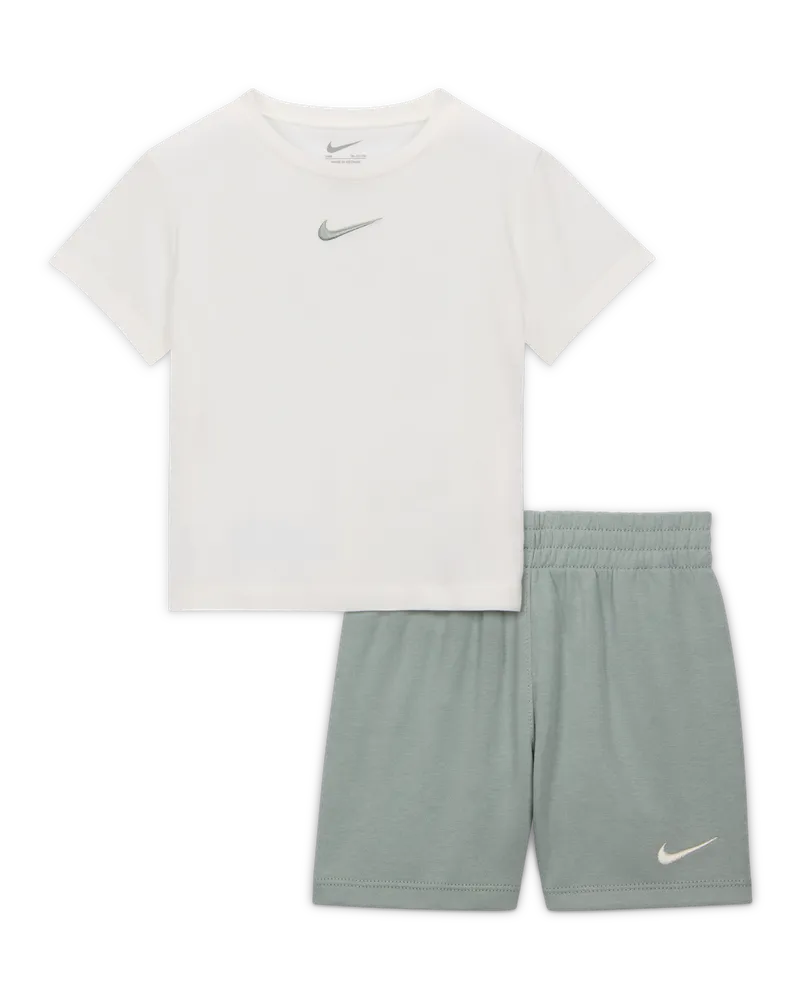 Nike Set aus Jersey-T-Shirt und French Terry-Shorts (Babys) - Grau Grau