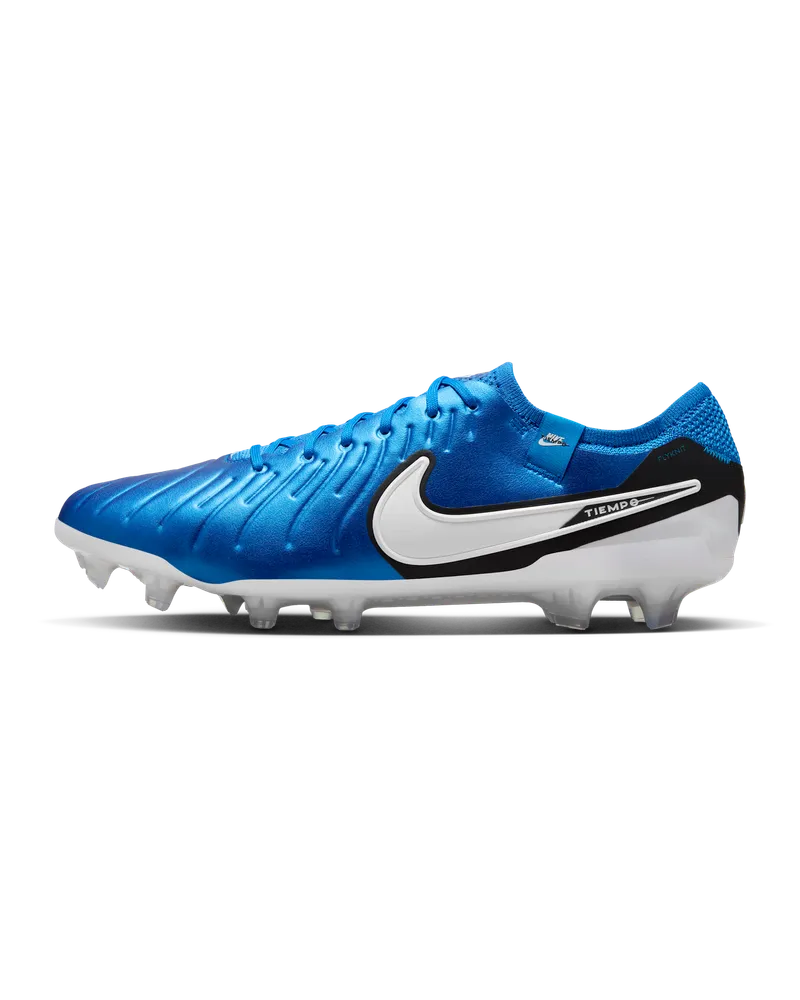 Nike Tiempo Legend 10 Elite Low-Top-Fußballschuh für normalen Rasen - Blau Blau