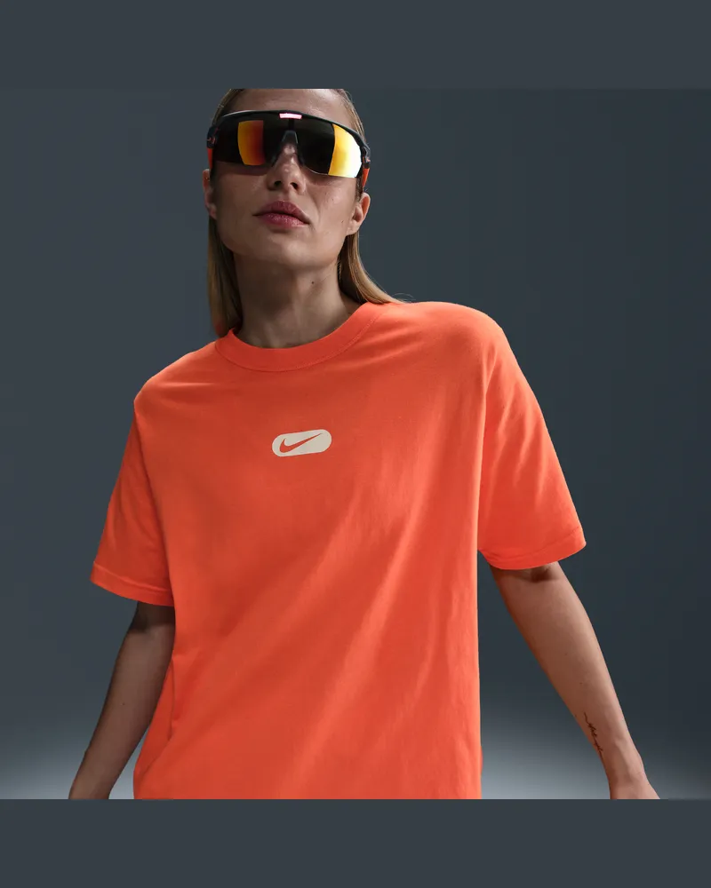 Nike Sportswear Club Kurzarm-T-Shirt (Damen) - Orange Orange