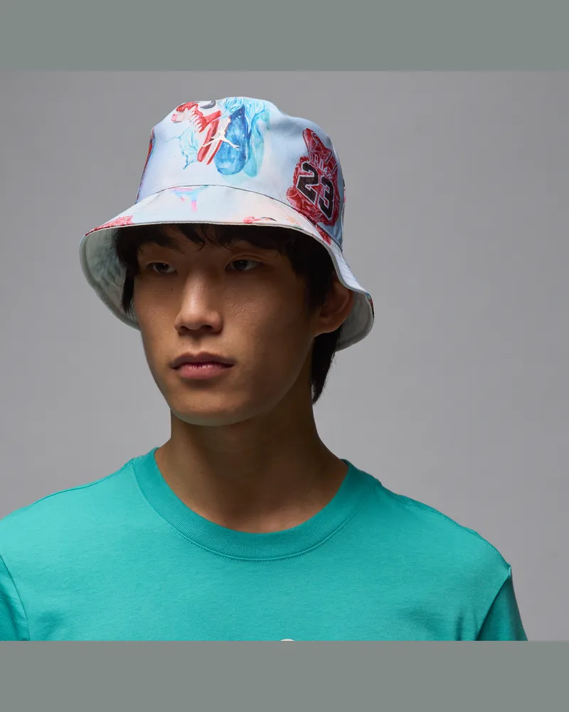Jordan Nike  wendbarer Bucket Hat - Weiß Weiß