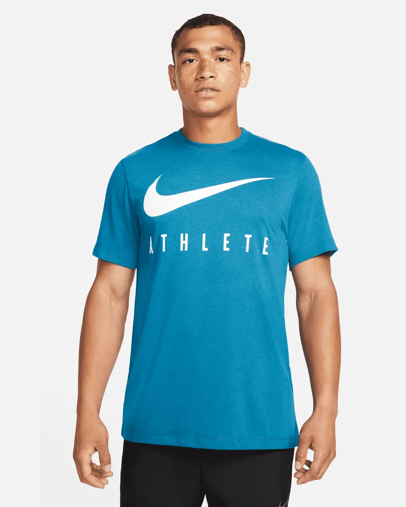 Nike Dri-FIT Trainings-T-Shirt für Herren - Blau Blau