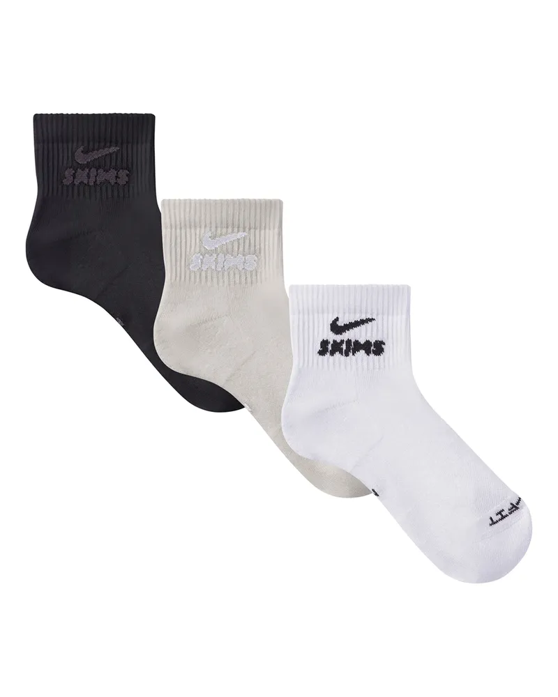 Nike SKIMS Dri-FIT viertellange Socken (Damen, 3 Paar) - Multi-Color Multi-color