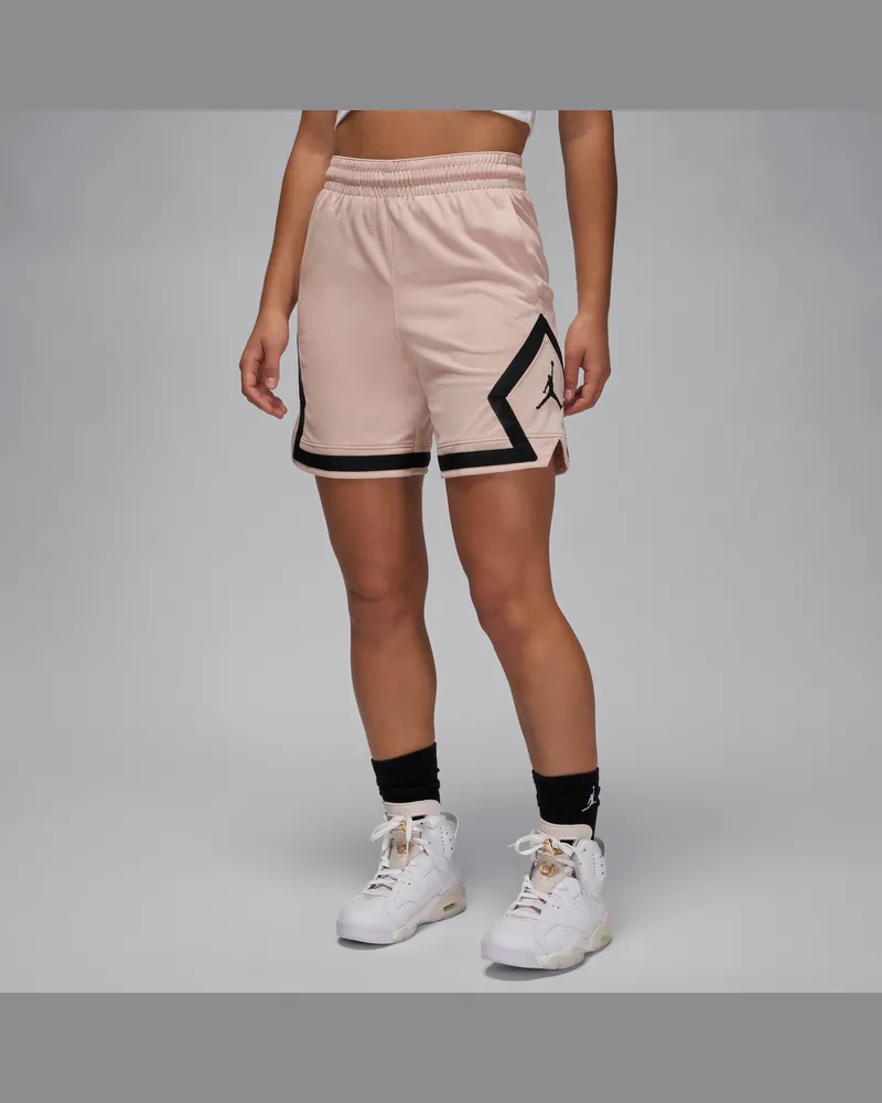 Nike Jordan Sport Damenshorts mit diamantförmigen Akzenten - Braun Braun