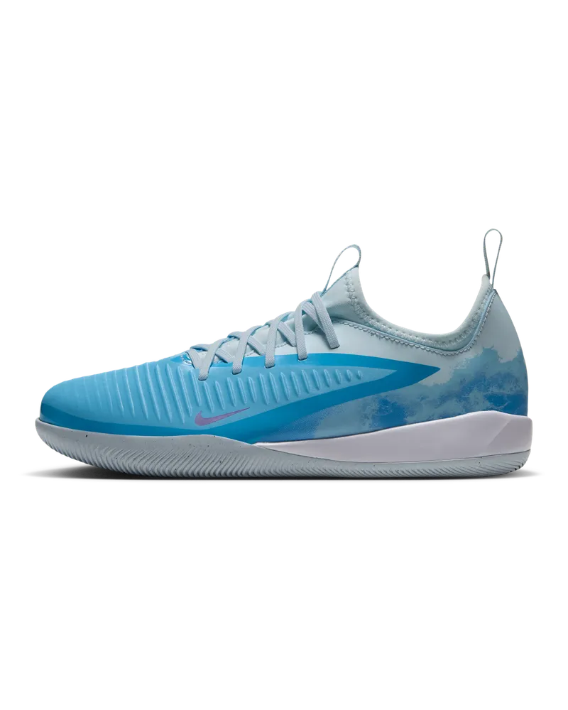 Nike Jr. Phantom 6 Low Academy "Erling Haaland" Fußballschuh für Hallen- und Hartplätze (ältere Kinder) - Blau Blau