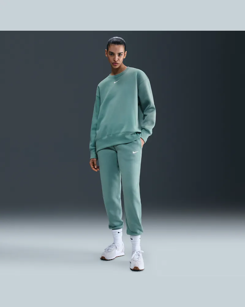 Nike Sportswear Phoenix Fleece Damen-Trainingshose mit mittelhohem Bund - Grün Grün