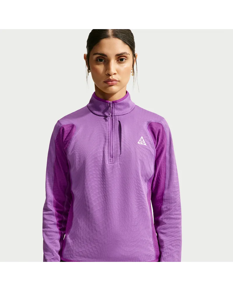 Nike ACG "Wolf Grid" Therma-FIT Wanderoberteil mit Halbreißverschluss (Damen) - Lila Lila