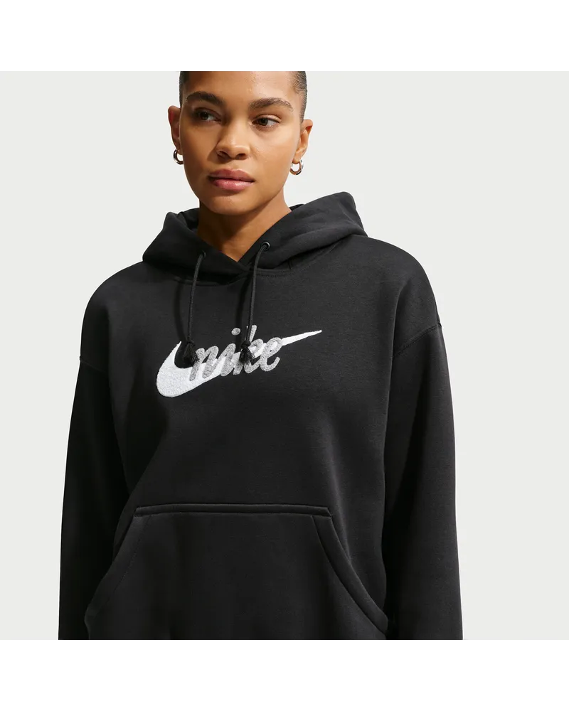 Nike Phoenix Oversize-Hoodie mit Logo für Damen - Schwarz Schwarz