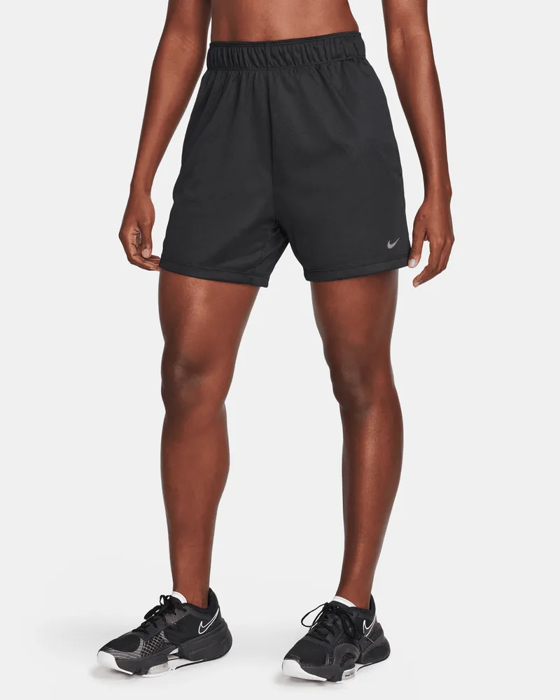 Nike Attack Dri-FIT Fitness-Shorts ohne Futter mit mittelhohem Bund für Damen (ca. 12,5 cm) - Schwarz Schwarz