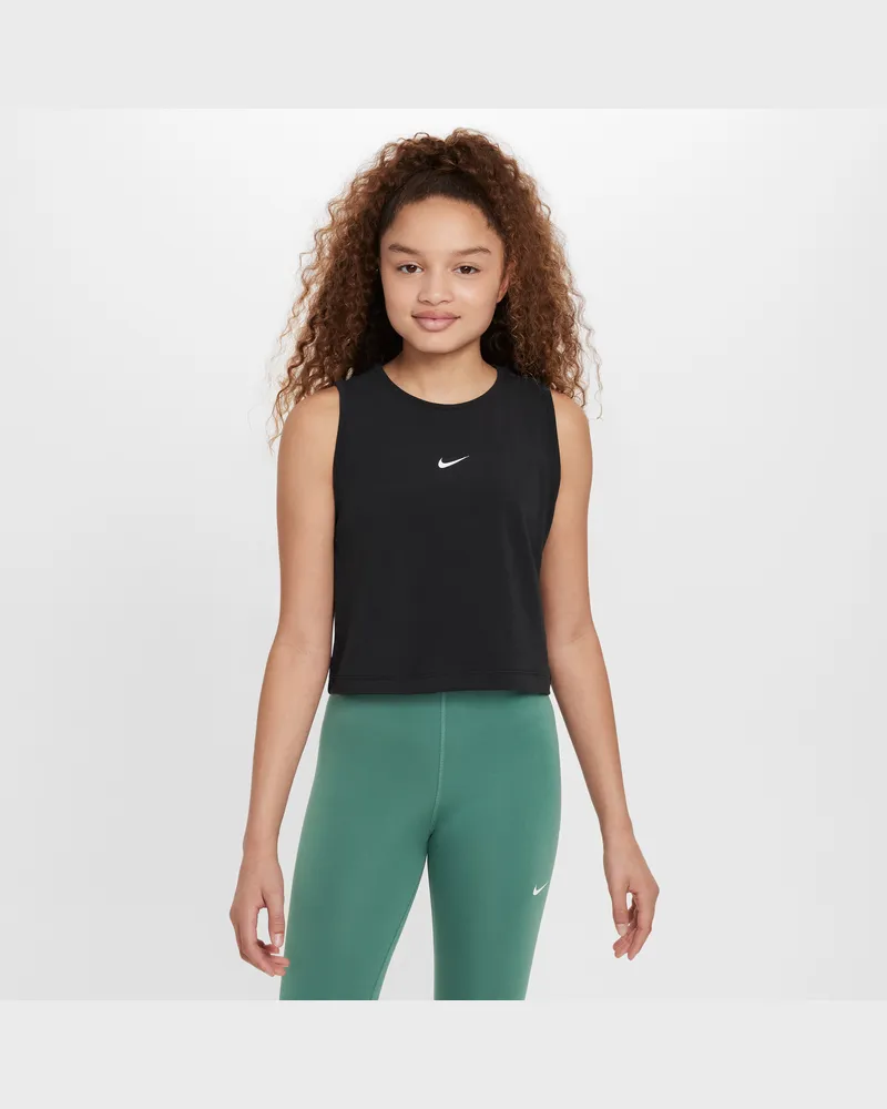 Nike Pro Dri-FIT Trainings-Tanktop für Mädchen - Schwarz Schwarz