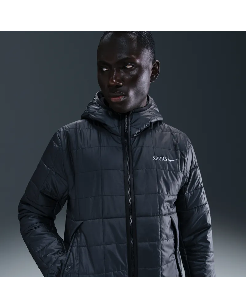 Nike Tottenham Hotspur  Fußballjacke mit Kapuze und Synthetikfüllung für Herren - Schwarz Schwarz