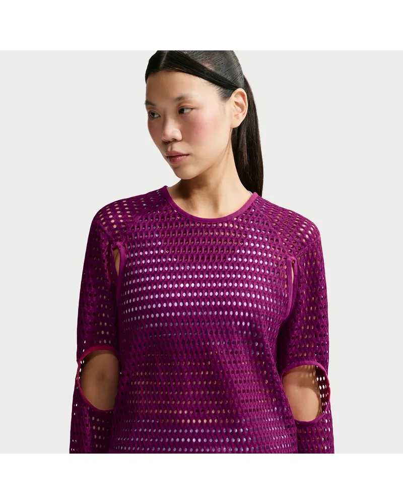 Nike Radical AirFlow Aero-FIT Longsleeve-Laufoberteil (Damen) - Rot Rot