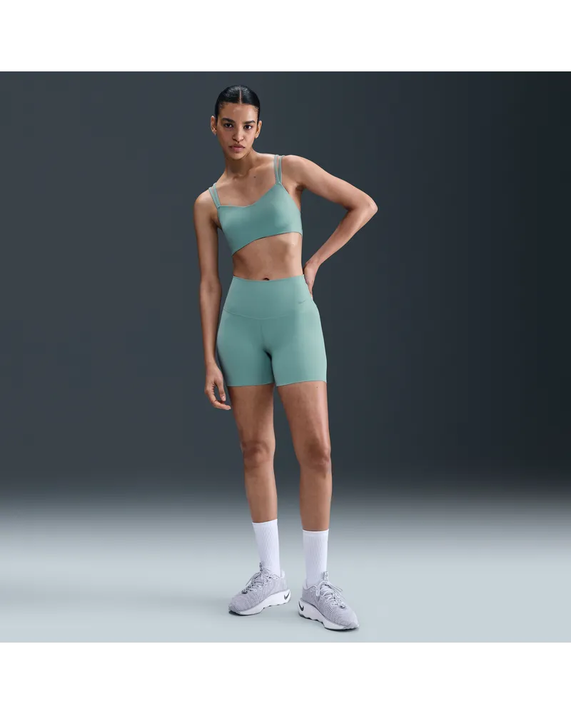 Nike Zenvy Bike Shorts mit hohem Bund (Damen, ca. 12,5 cm) - Grün Grün