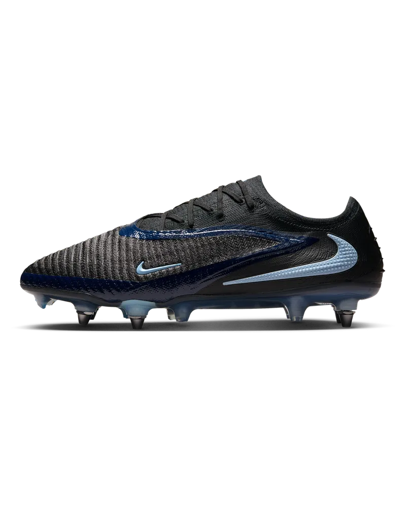 Nike Phantom 6 Low Elite Fußballschuh für weichen Rasen - Schwarz Schwarz
