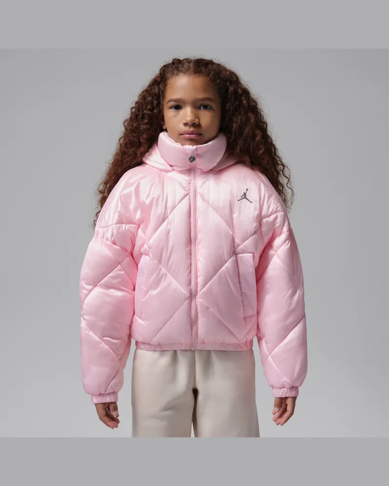 Jordan gesteppte Puffer-Jacke mit Rautenmuster (ältere Kinder) - Pink Pink