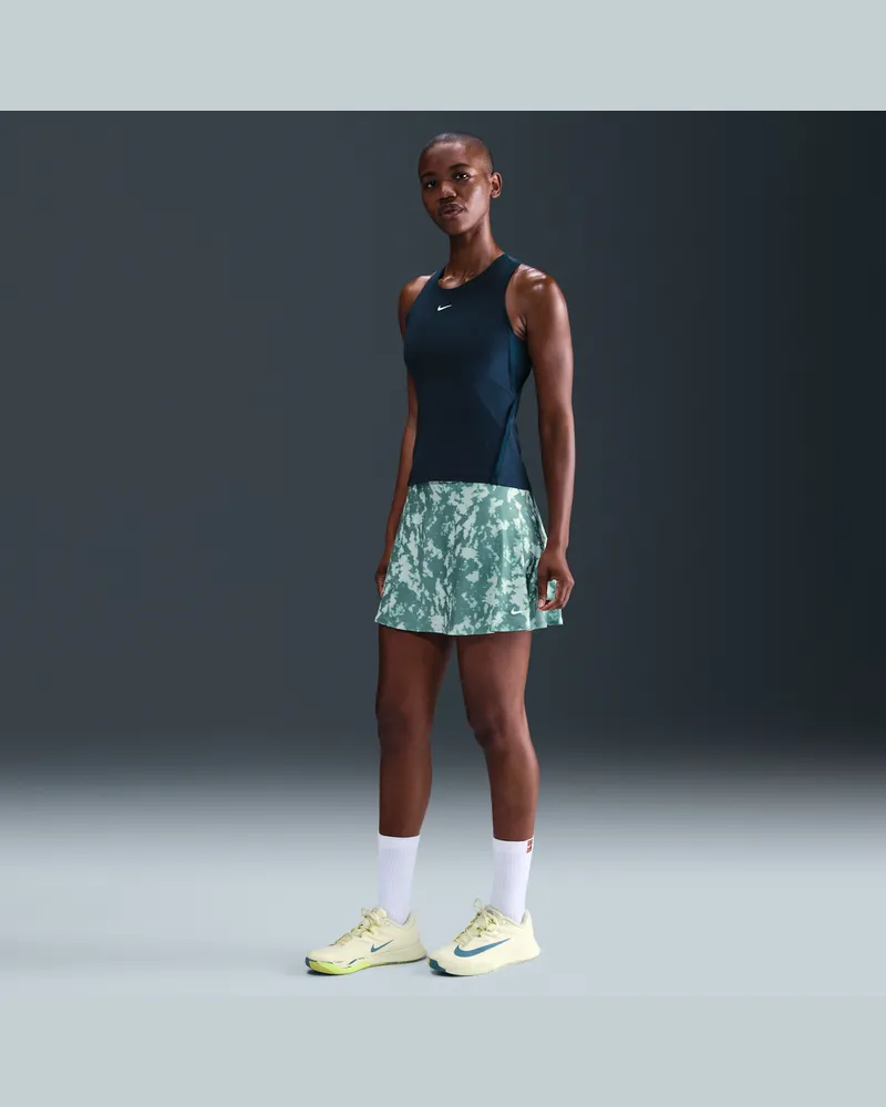 Nike Victory Dri-FIT gerüschter Rock mit Print (Damen) - Grün Grün