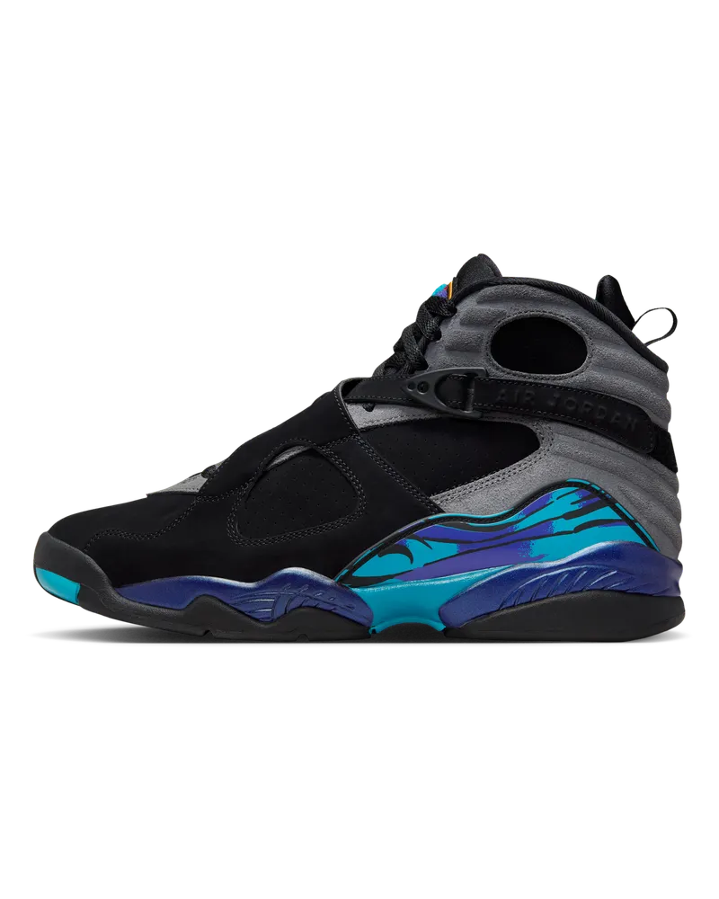 Jordan Air  8 Retro "Aqua" Schuh (Herren) - Schwarz Schwarz