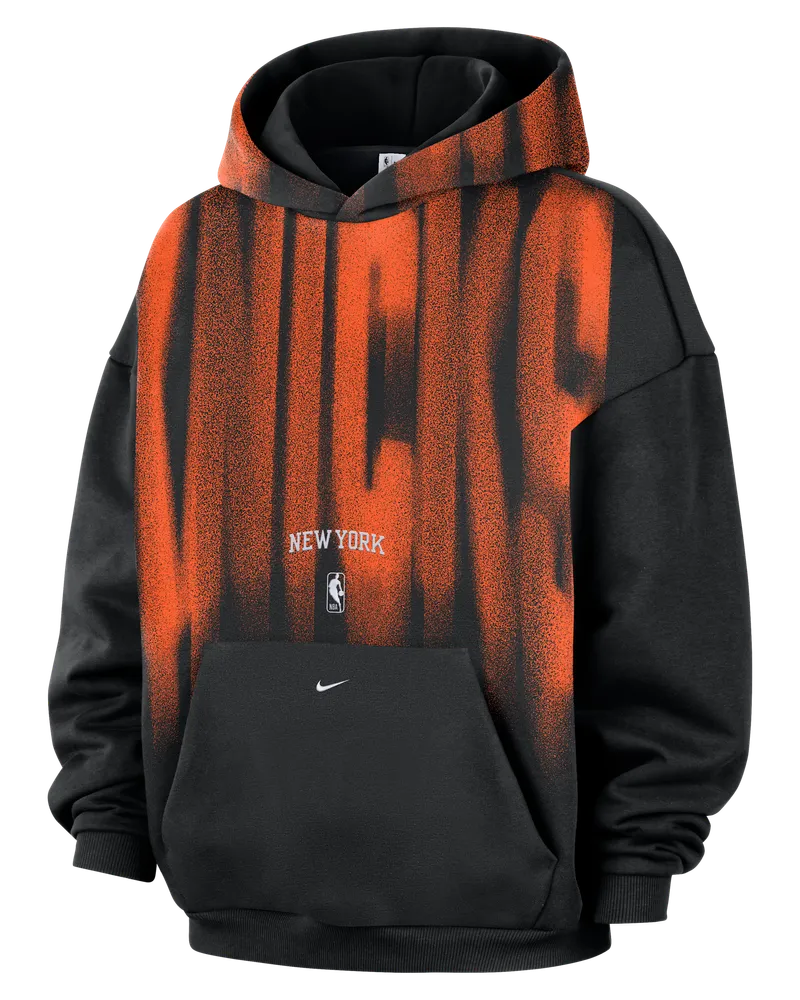 Nike New York Knicks  Standard Issue Basketball-Hoodie aus Fleece (Herren) - Schwarz Schwarz