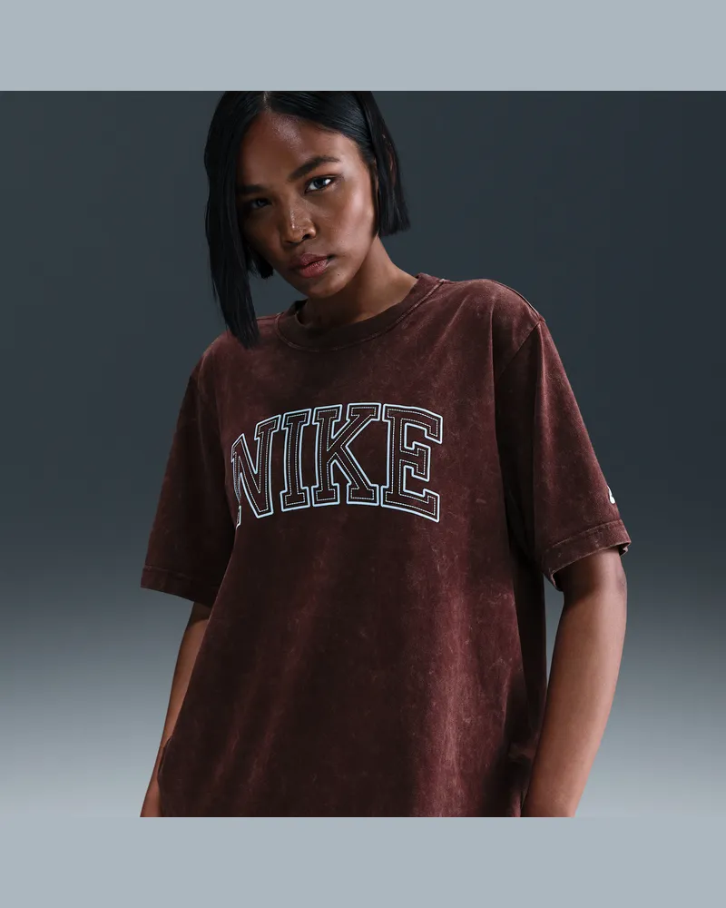 Nike Classics T-Shirt mit weitem Schnitt (Damen) - Rot Rot