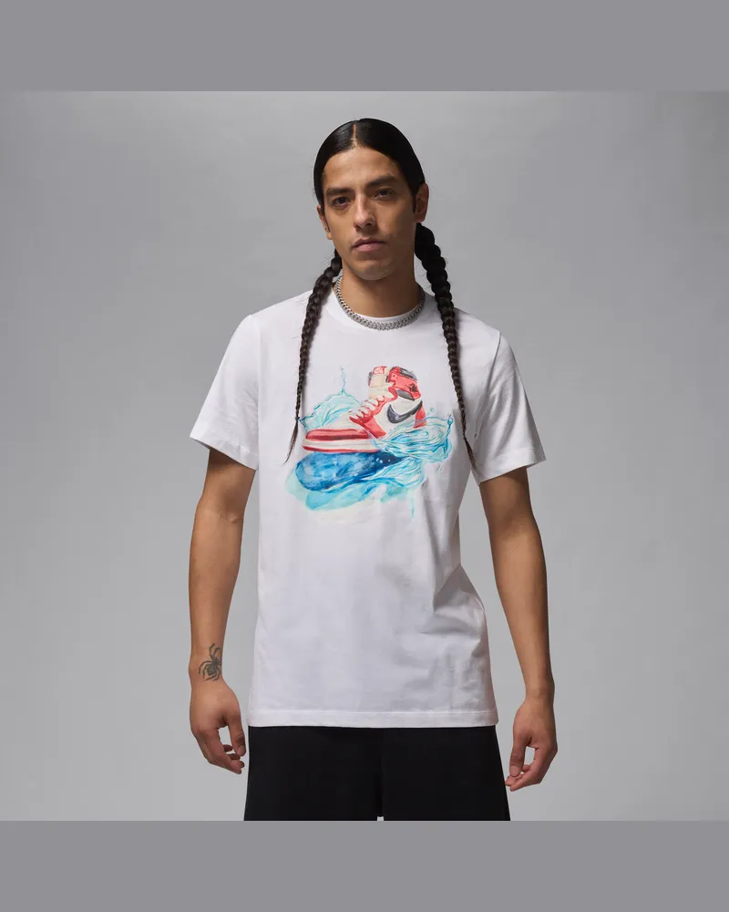 Jordan Flight Essentials AJ1 Kurzarm-T-Shirt (Herren) - Weiß Weiß