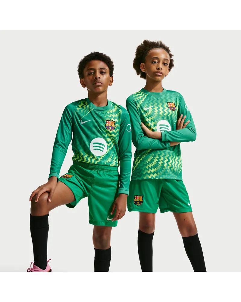 Nike FC Barcelona 2026/27 Stadium Goalkeeper  Dri-FIT Replika-Fußballshorts (ältere Kinder) - Grün Grün