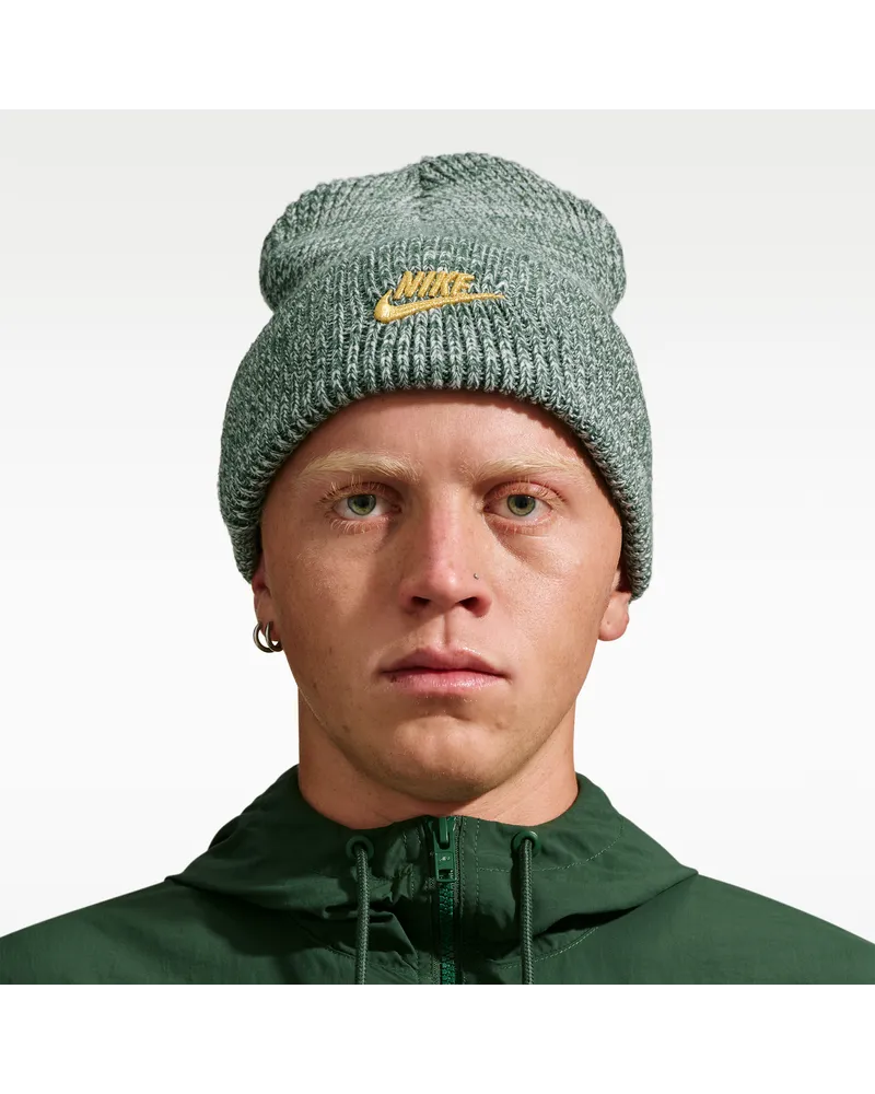 Nike Peak Holiday Beanie mit hohem Bündchen - Grün Grün