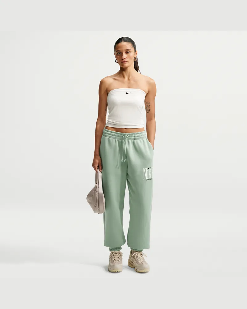 Nike Phoenix Fleece Oversize-Jogger mit hohem Bund (Damen) - Grün Grün