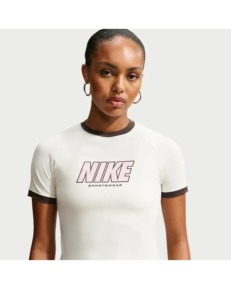 Nike passgenaues T-Shirt (Damen) - Weiß Weiß