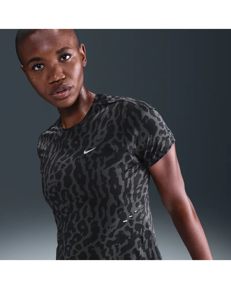 Nike Swift Dri-FIT Kurzarm-Laufoberteil (Damen) - Schwarz Schwarz