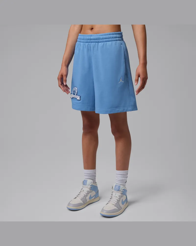 Jordan Brooklyn Fleece Shorts aus French Terry mit Grafik (Damen) - Blau Blau