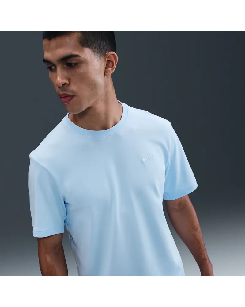 Nike Primary vielseitiges Nike Dri-FIT Kurzarm-Oberteil für Herren - Blau Blau