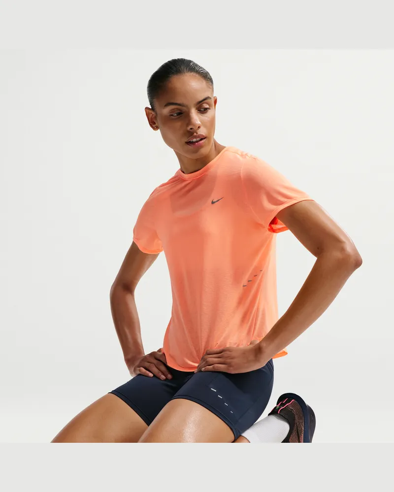 Nike Swift Breathe Dri-FIT Kurzarm-Laufoberteil (Damen) - Orange Orange