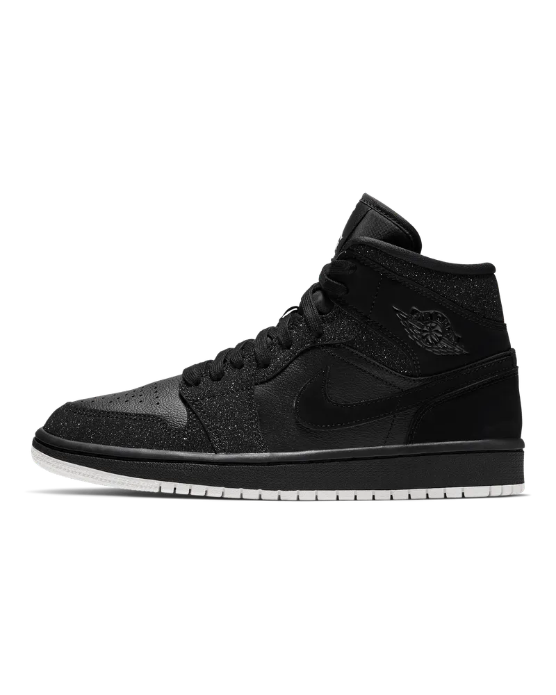 Jordan Air  1 Mid Schuh (Damen) - Schwarz Schwarz