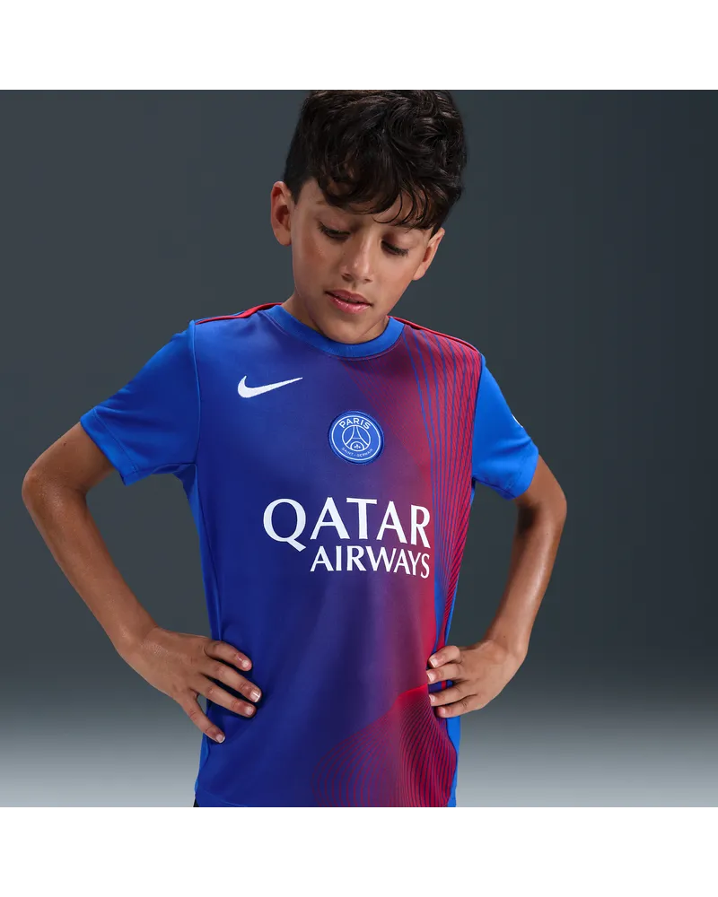 Nike Paris Saint-Germain Academy Pro Third  Dri-FIT Pre-Match-Fußballoberteil (ältere Kinder) - Blau Blau