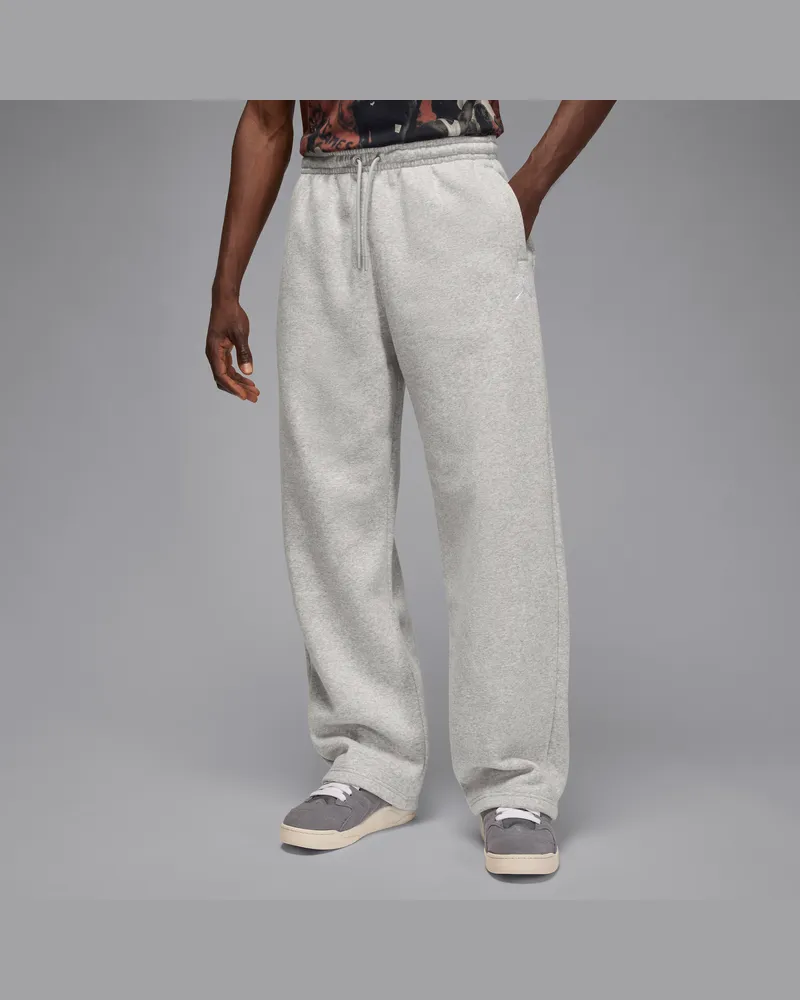 Jordan Brooklyn Fleece Oversize-Hose mit offenem Saum (Herren) - Grau Grau