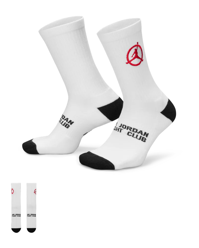 Jordan Flight Club gepolsterte Crew-Socken - Weiß Weiß