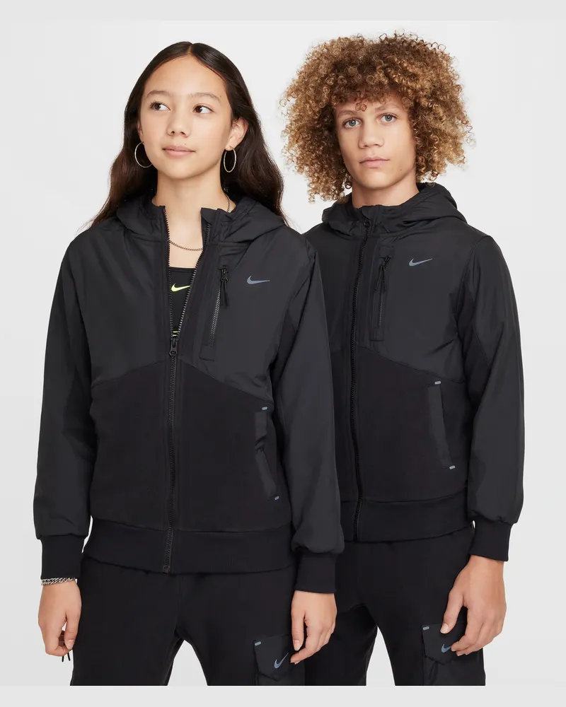Nike City Utility EasyOn Winterfeste Therma-FIT-Jacke (ältere Kinder) - Schwarz Schwarz