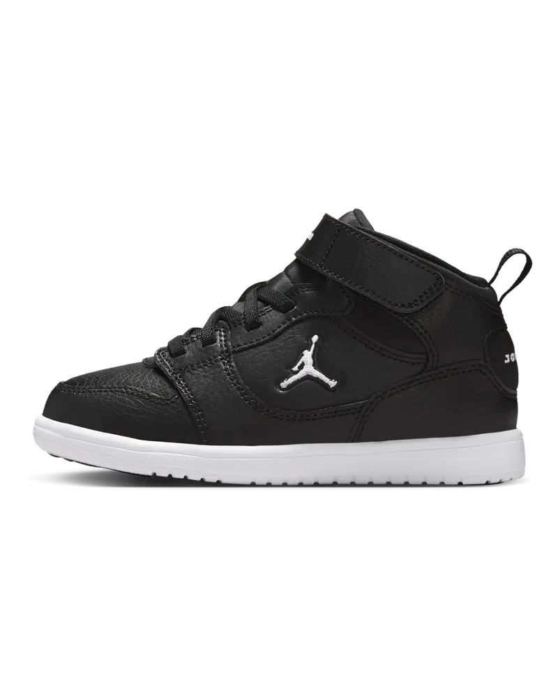 Jordan Court Connect Mid Schuh für jüngere Kinder - Schwarz Schwarz