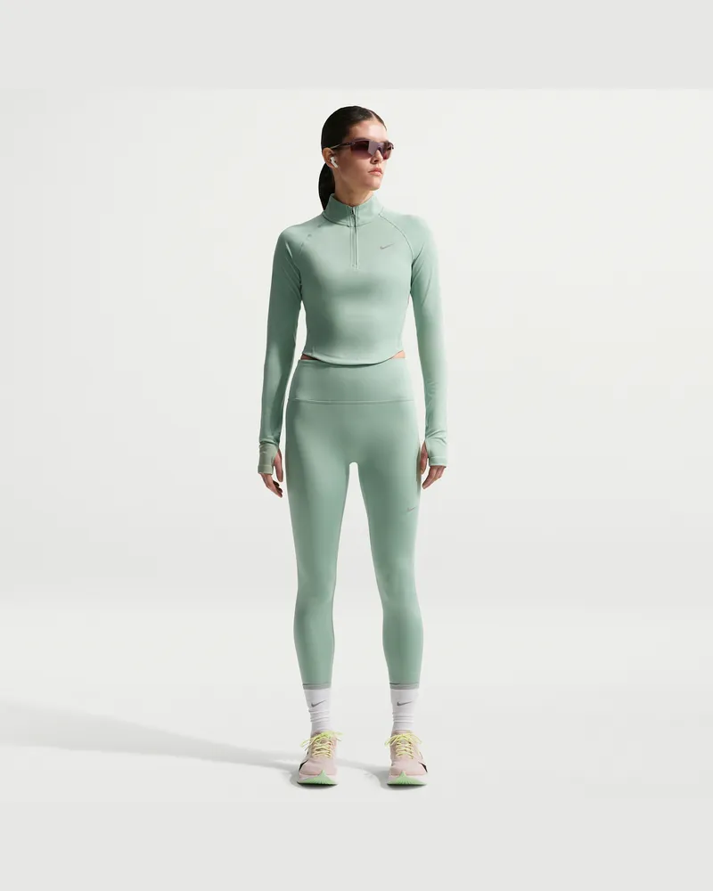 Nike Tempo Lauf-Leggings mit 7/8-Länge und hohem Bund (Damen) - Grün Grün