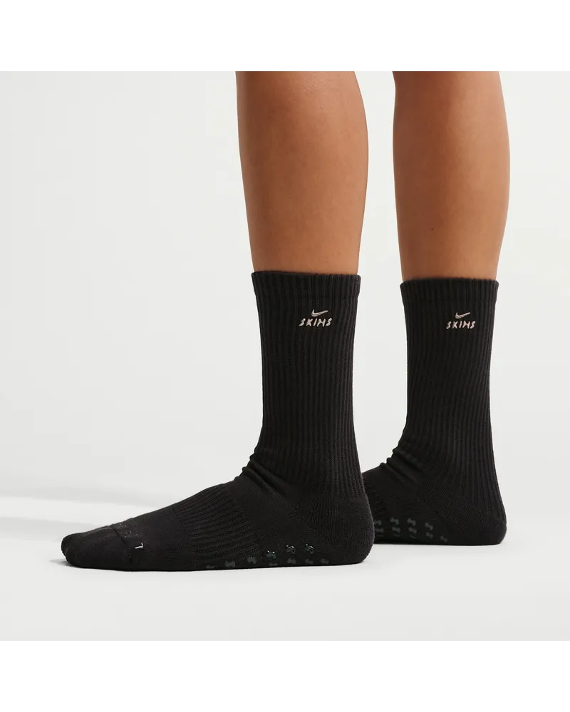 Nike SKIMS Pilates Crew-Socken (Damen, 1 Paar) - Schwarz Schwarz