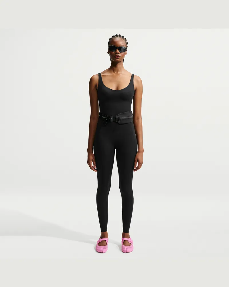 Nike SKIMS Studio Stretch Bodysuit (Damen, ca. 73,5 cm) - Schwarz Schwarz